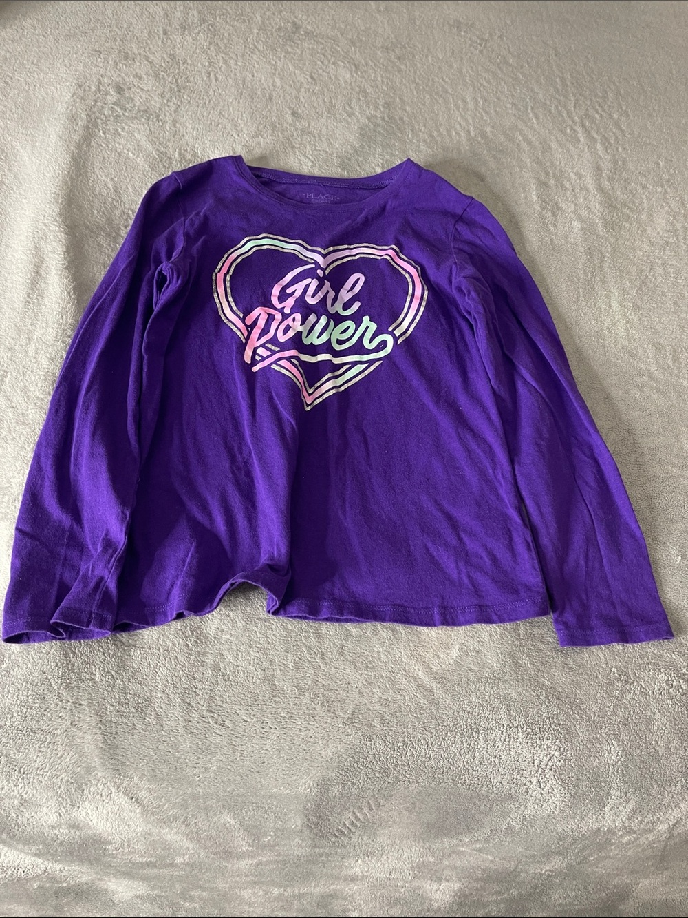 The Children's Place Purple 'Girl Power' Long Sleeve Tee
